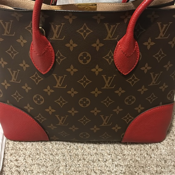 Louis Vuitton Flandrin Brown and Red Monogram Satchel - Picture 4 of 15